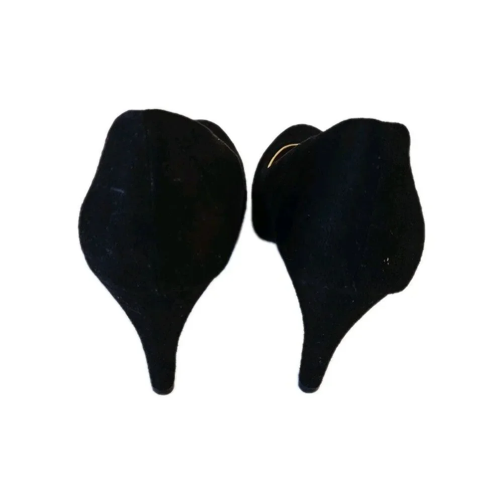 CL By Laundry Black Faux Suede Pump Heels - Size 9 - Picture 4 of 7